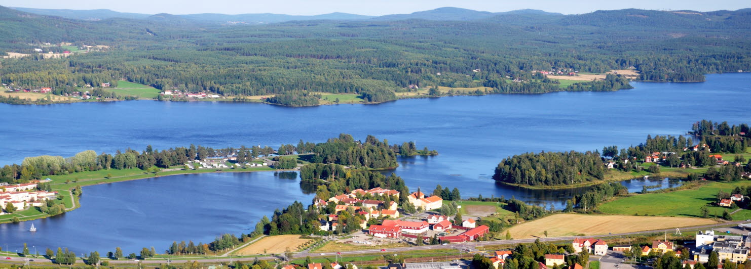 Flygbild över Bollnäs folkhögskola